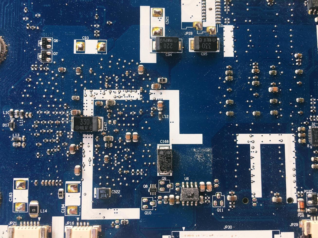 oude computer elektronische printplaat. foto