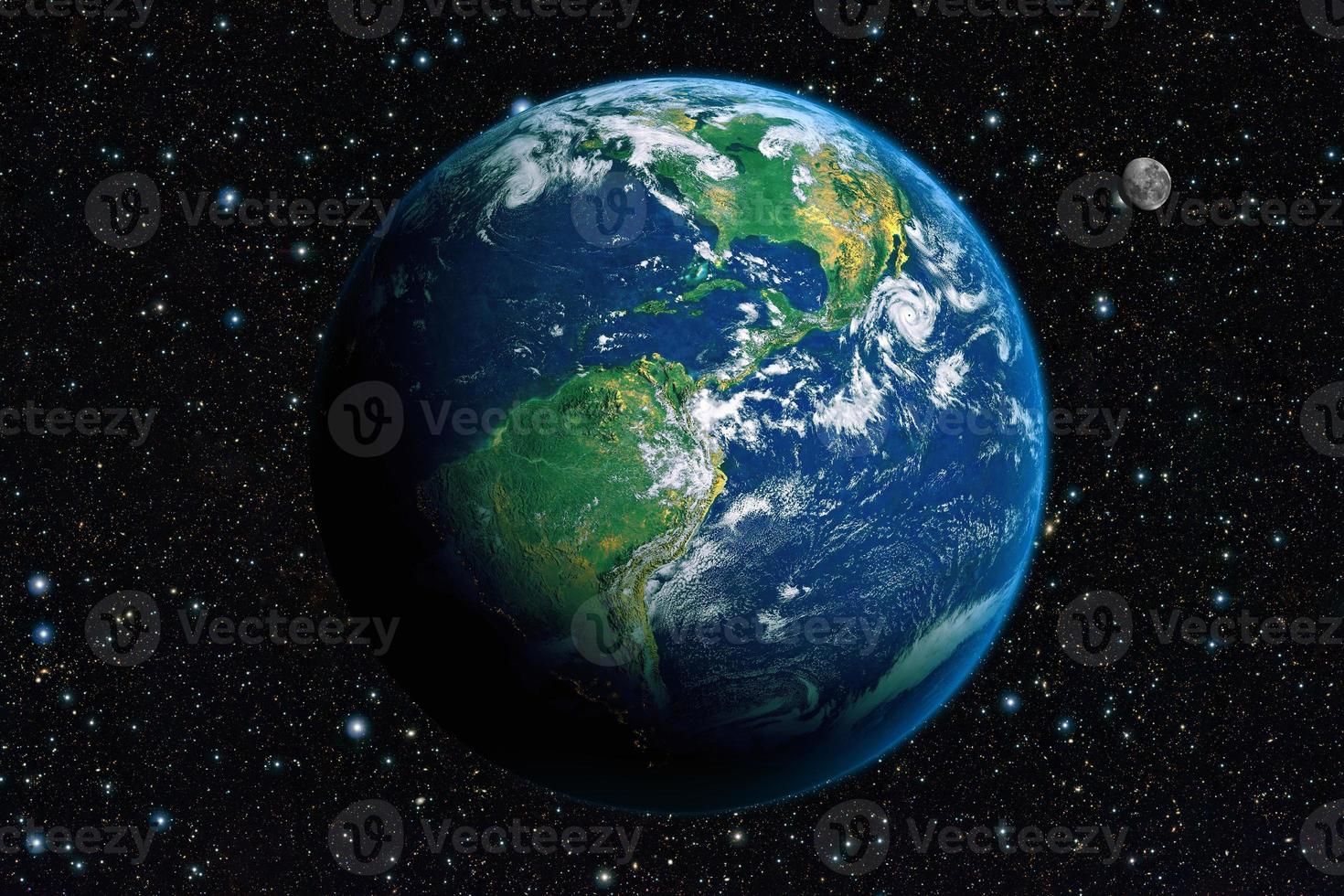 de aarde vanuit de ruimte. Amerika foto