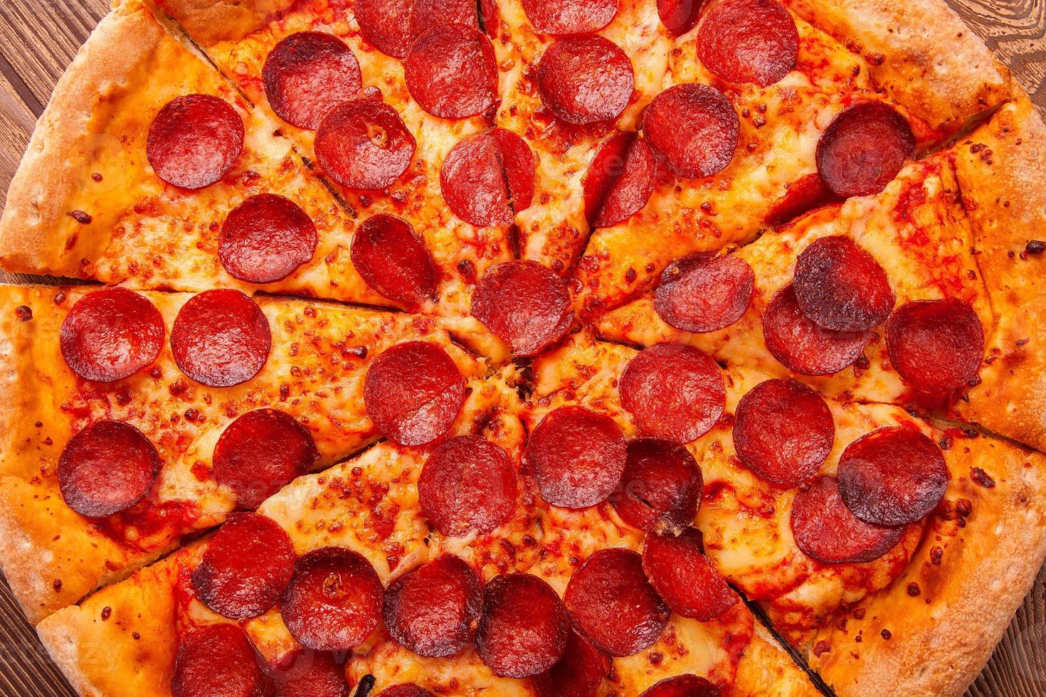 heerlijke verse pizza foto