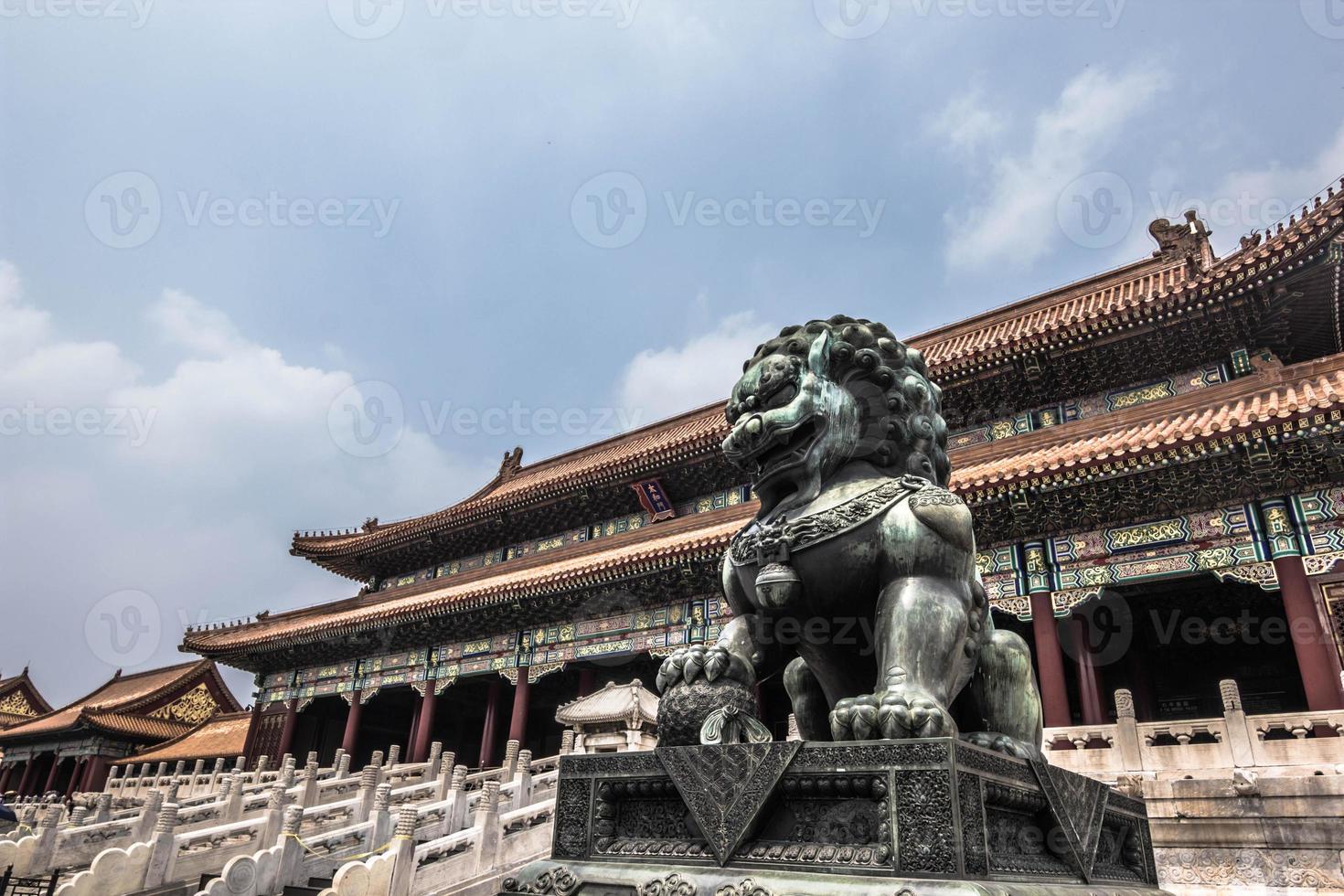 leeuw in de verboden stad, china foto