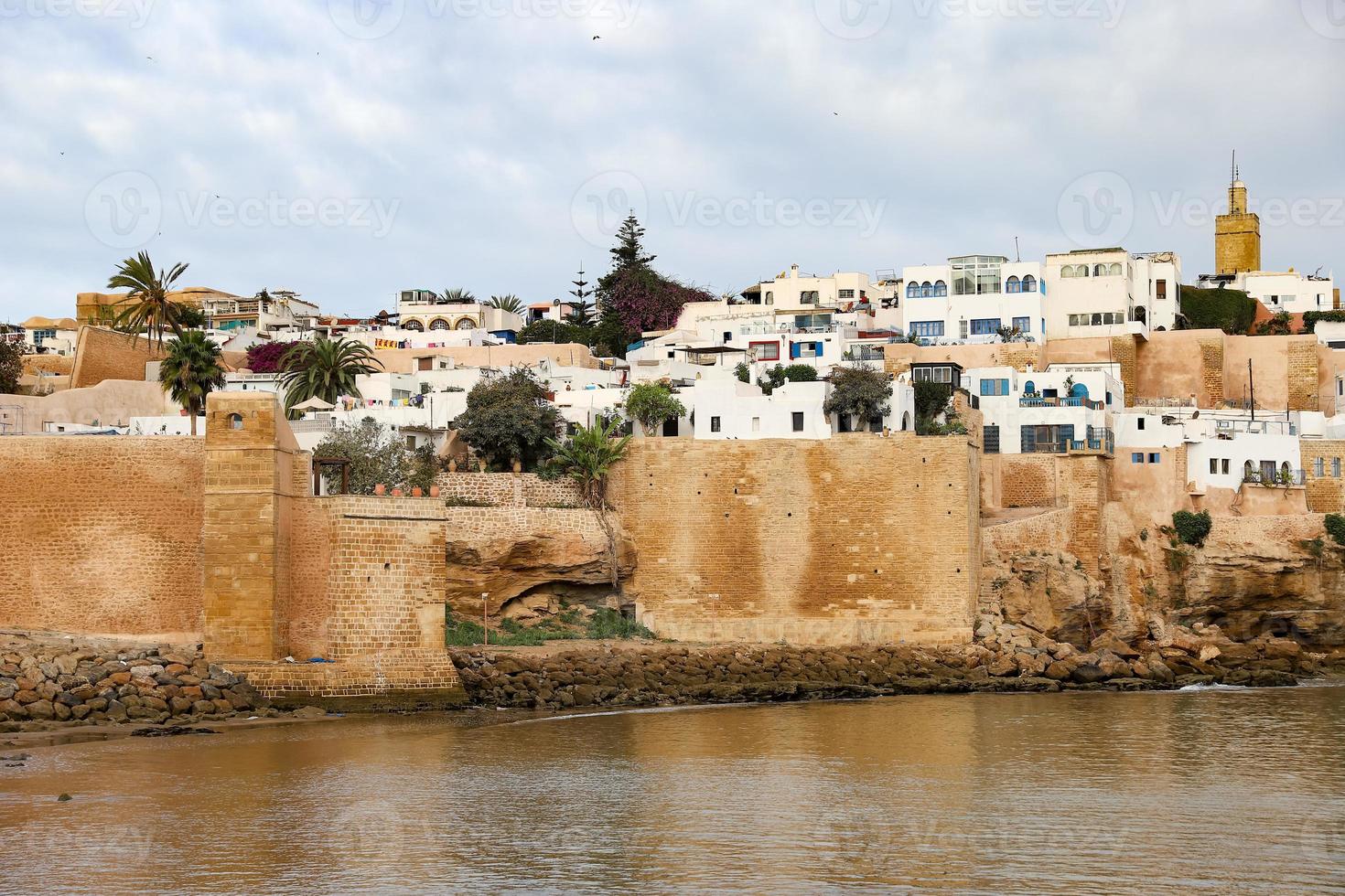 kasbah van de udayas in rabat, marokko foto