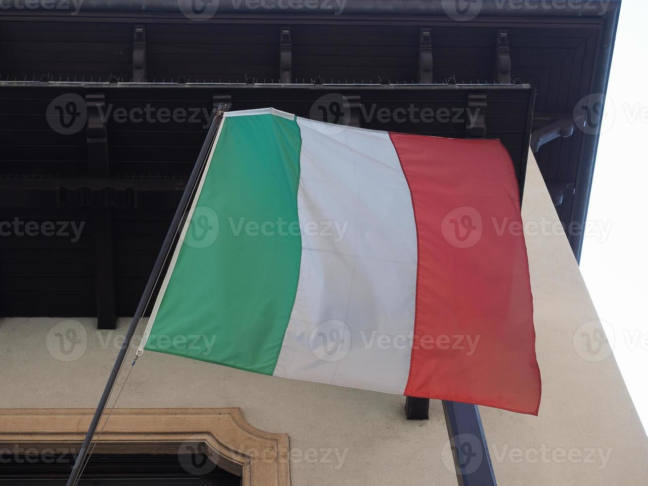 italiaanse vlag van italië foto