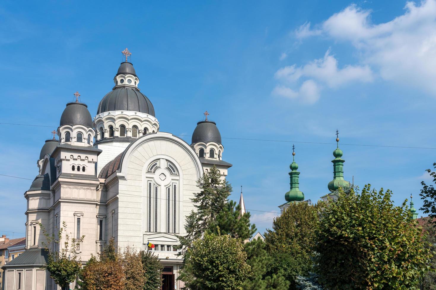 hemelvaartkathedraal in targu mures transsylvanië roemenië op 17 september 2018 foto