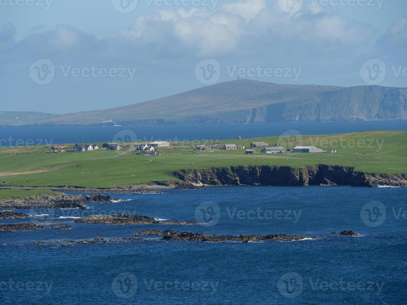 de stad lerwick en de shetlandeilanden foto