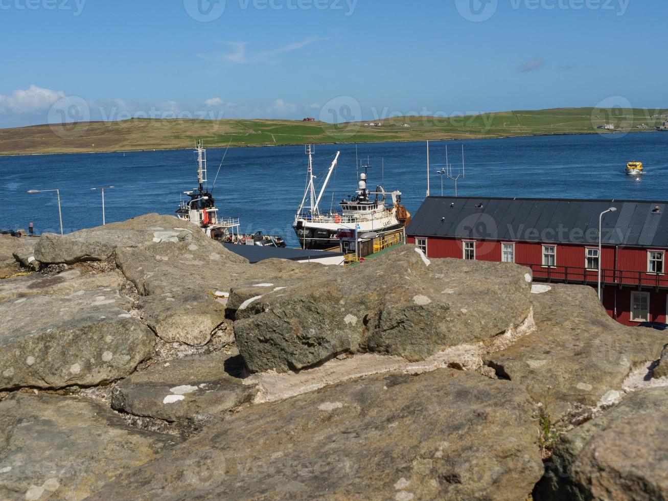 lerwick stad op het Shetland-eiland foto