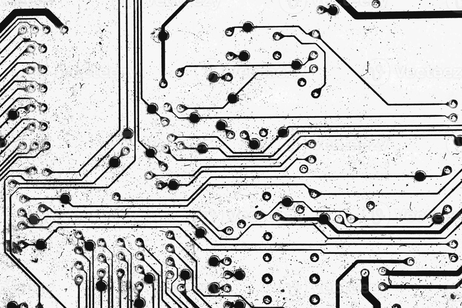 elektrisch circuit zwart wit voor achtergrond foto