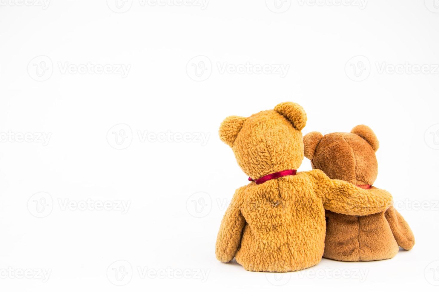 teddybeer op witte achtergrond foto