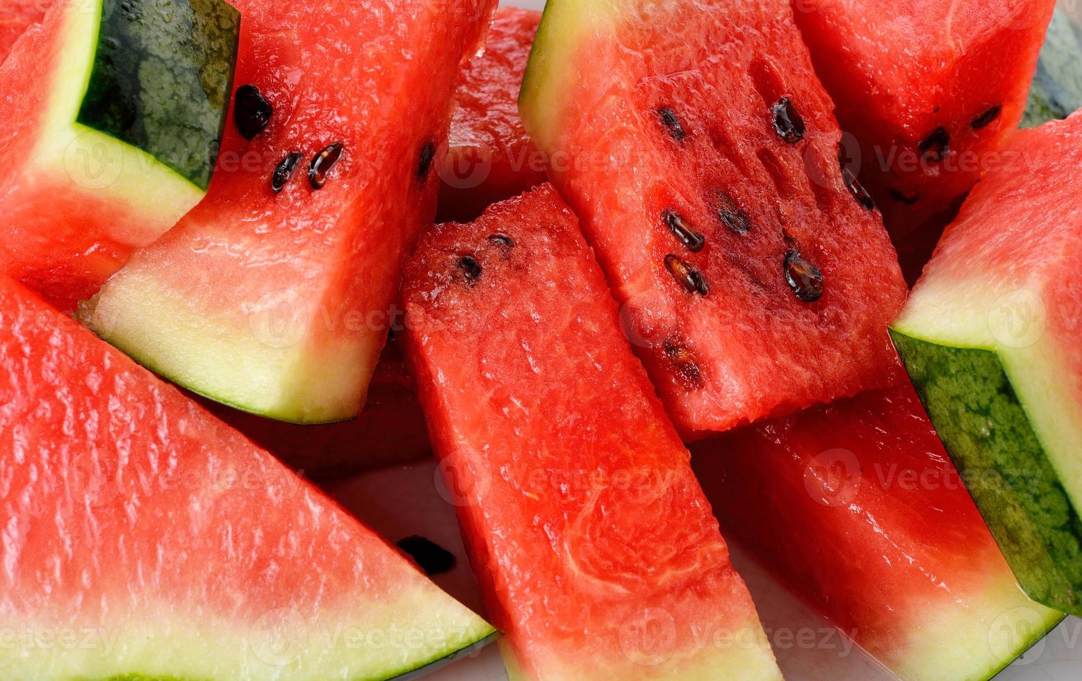 close-up gesneden watermeloen als achtergrond foto
