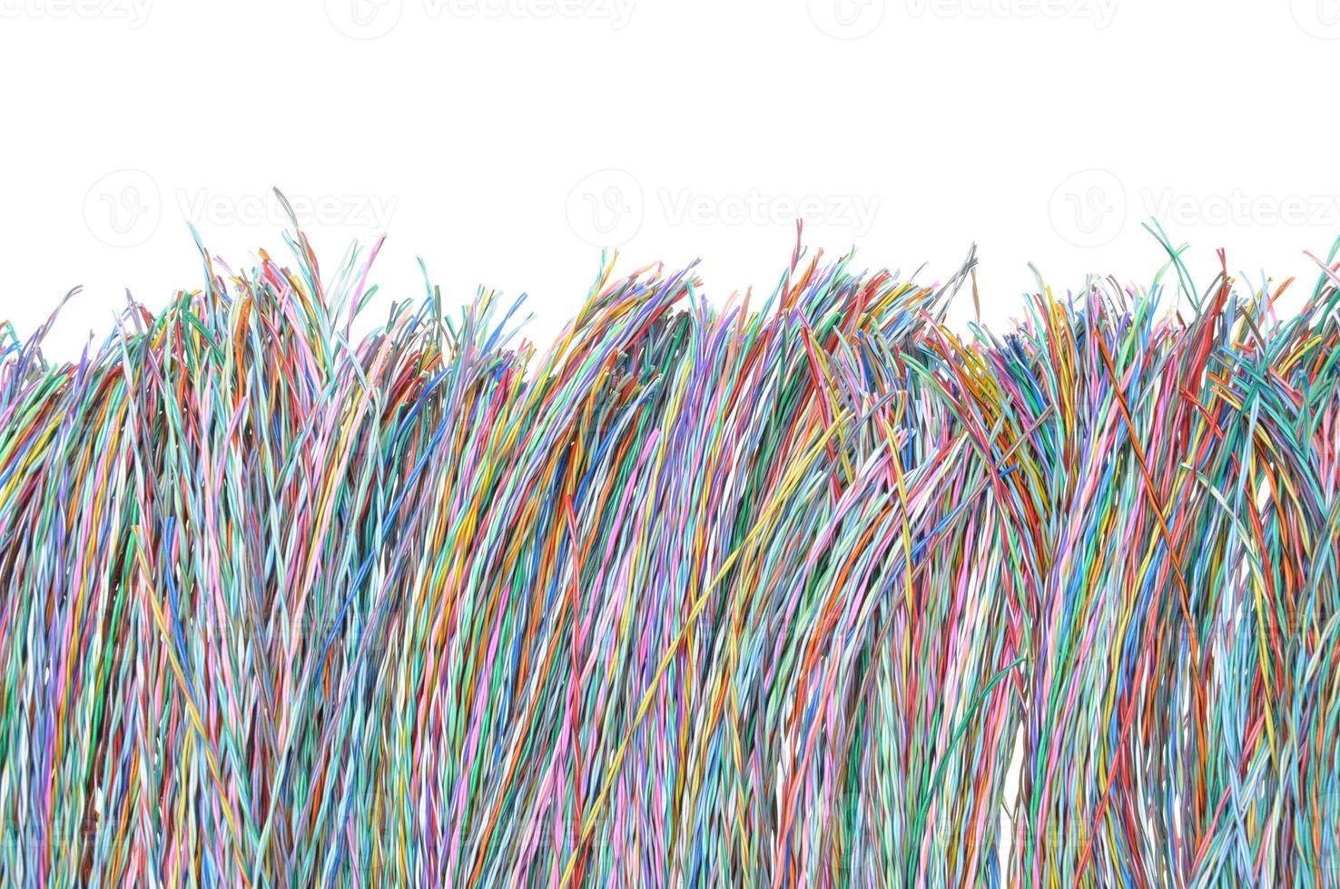gekleurde telecommunicatiekabels en -draden foto