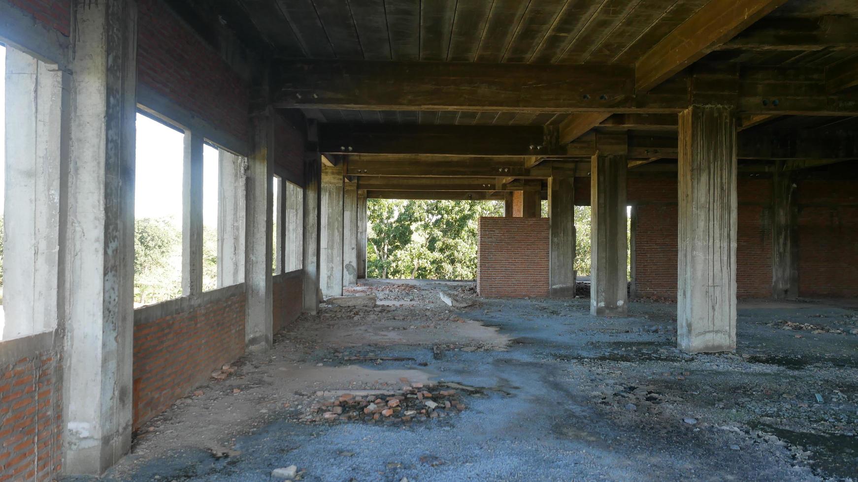 verlaten oude gebouwen fout en onverantwoordelijkheid van ingenieur foto