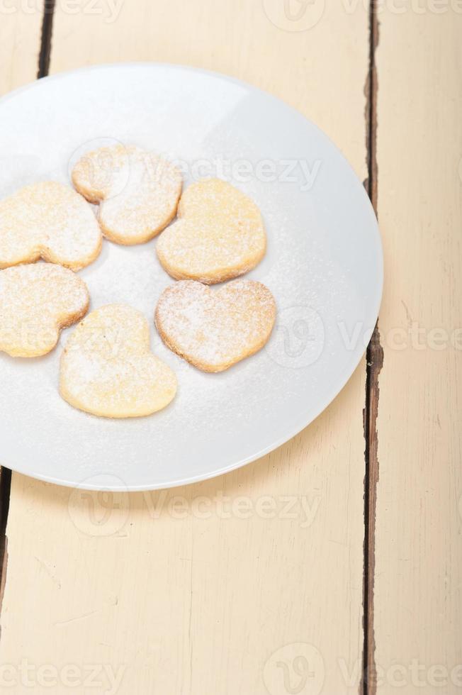 hartvormige zandkoek valentijn koekjes foto