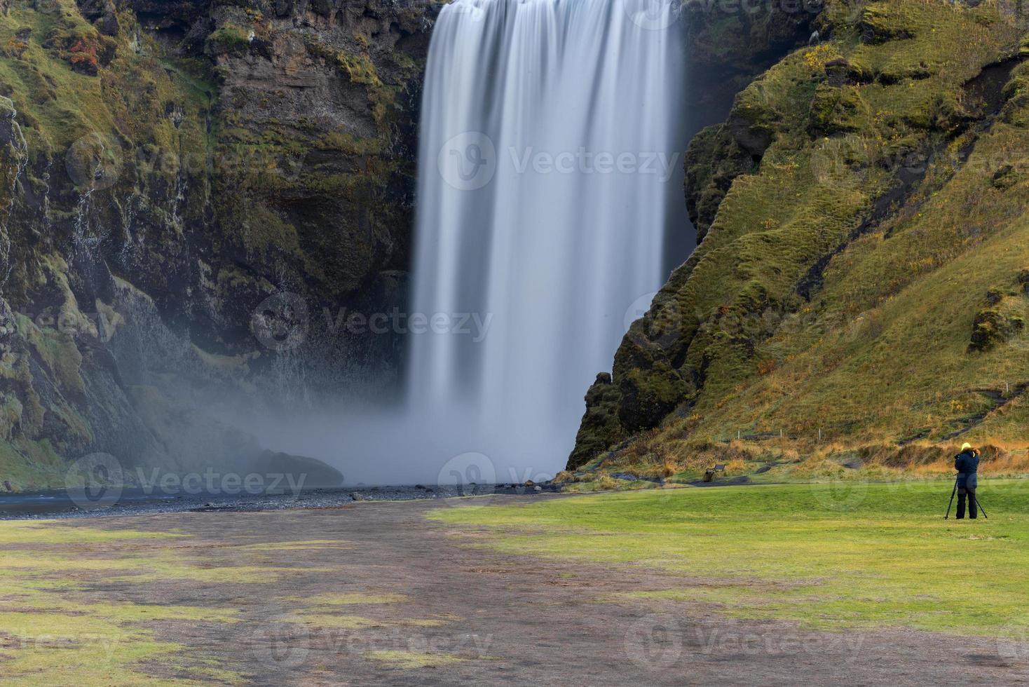 skogafoss, waterval in het zuiden van IJsland, natuur foto