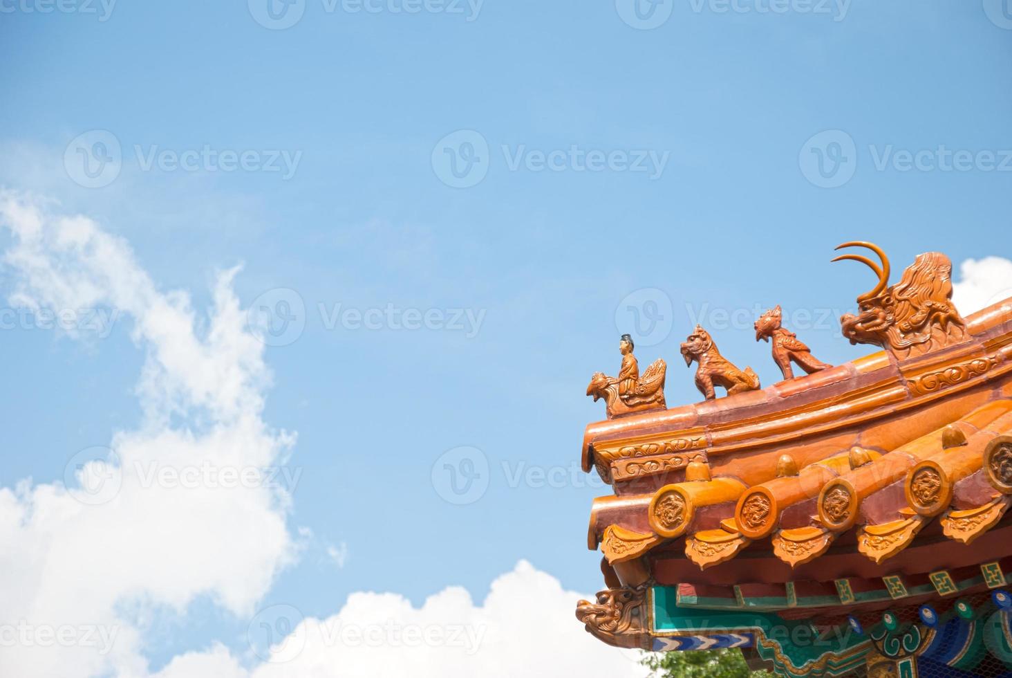 dak van Chinese tempel foto