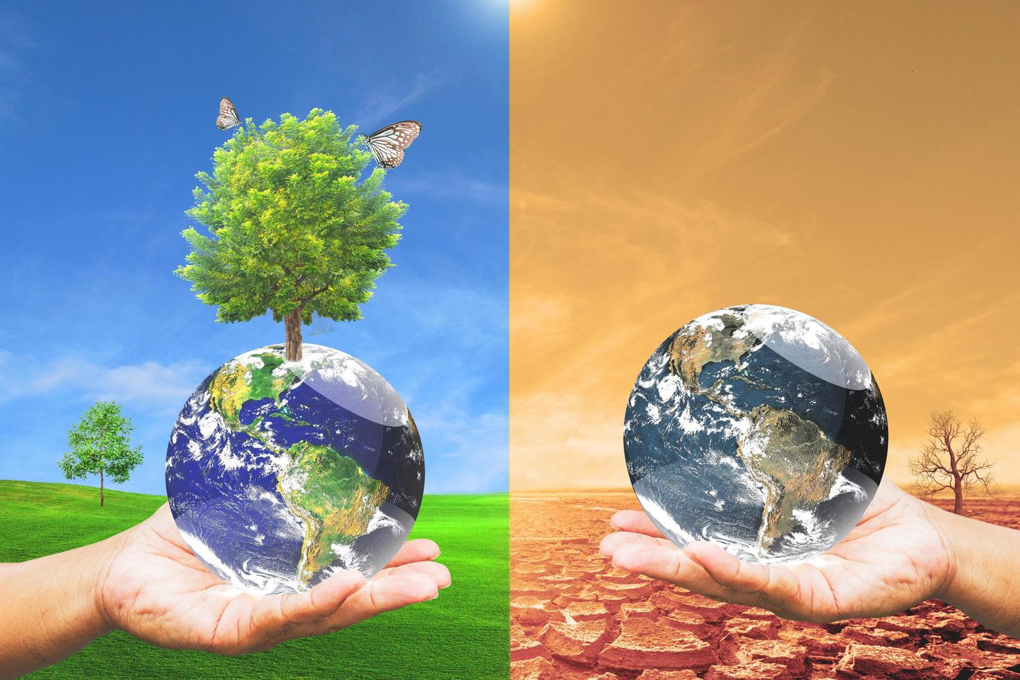 richtlijnen voor milieubehoud. hou van de wereld. Red de wereld. foto