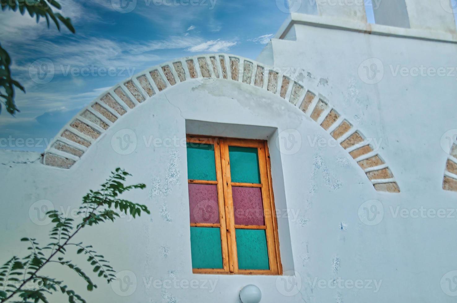 kerk in chora dorp folegandros foto
