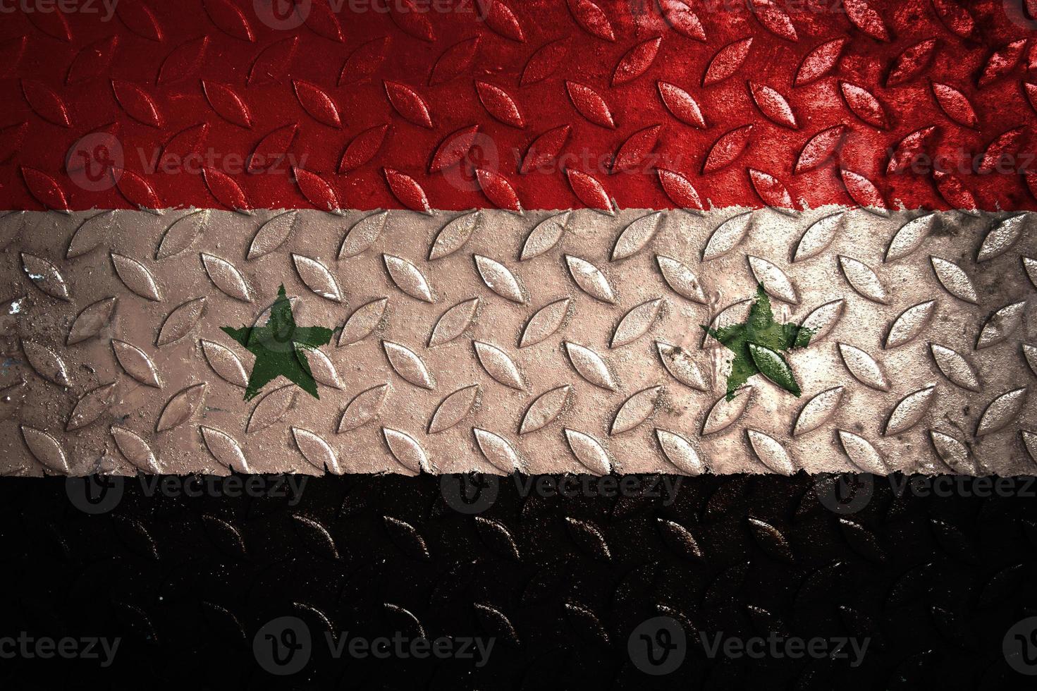 syrië vlag metalen textuur statistiek foto