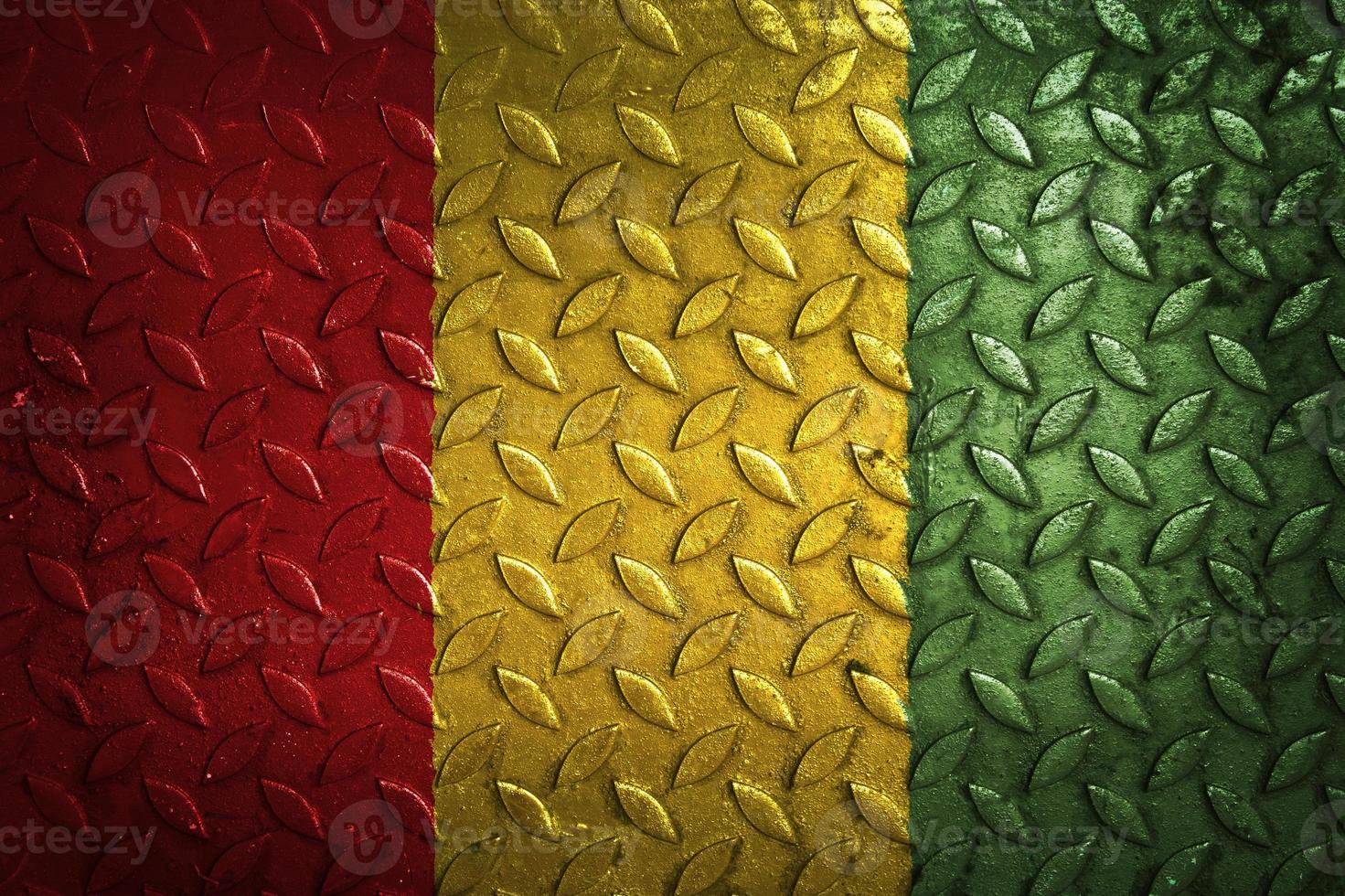 guinese vlag metalen textuur statistiek foto
