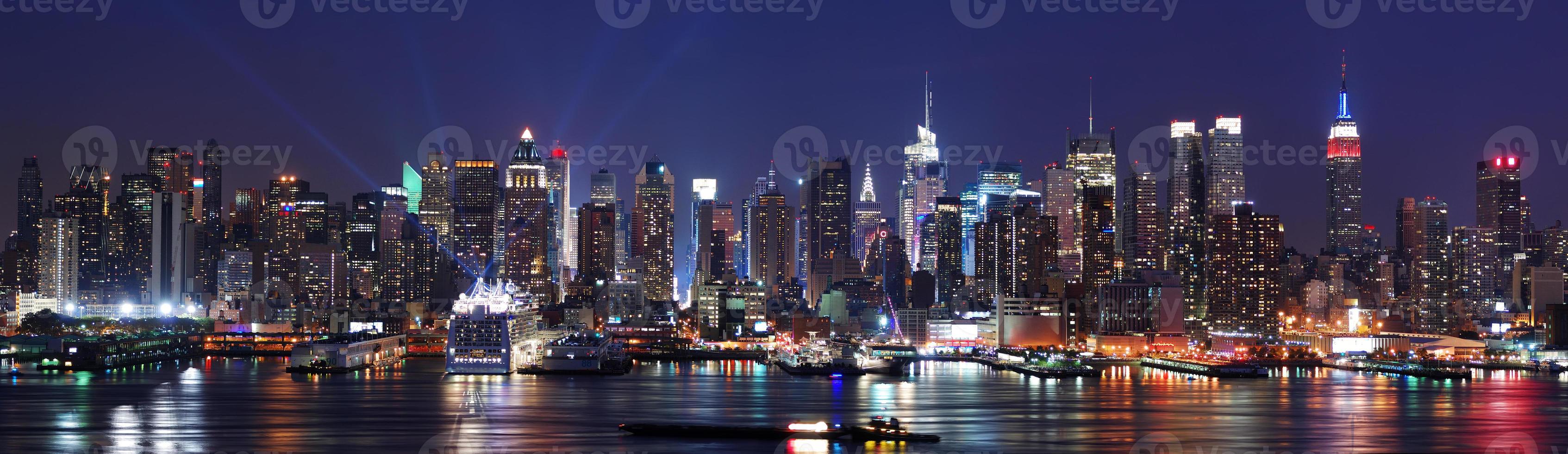 New York skyline van de stad panorama foto