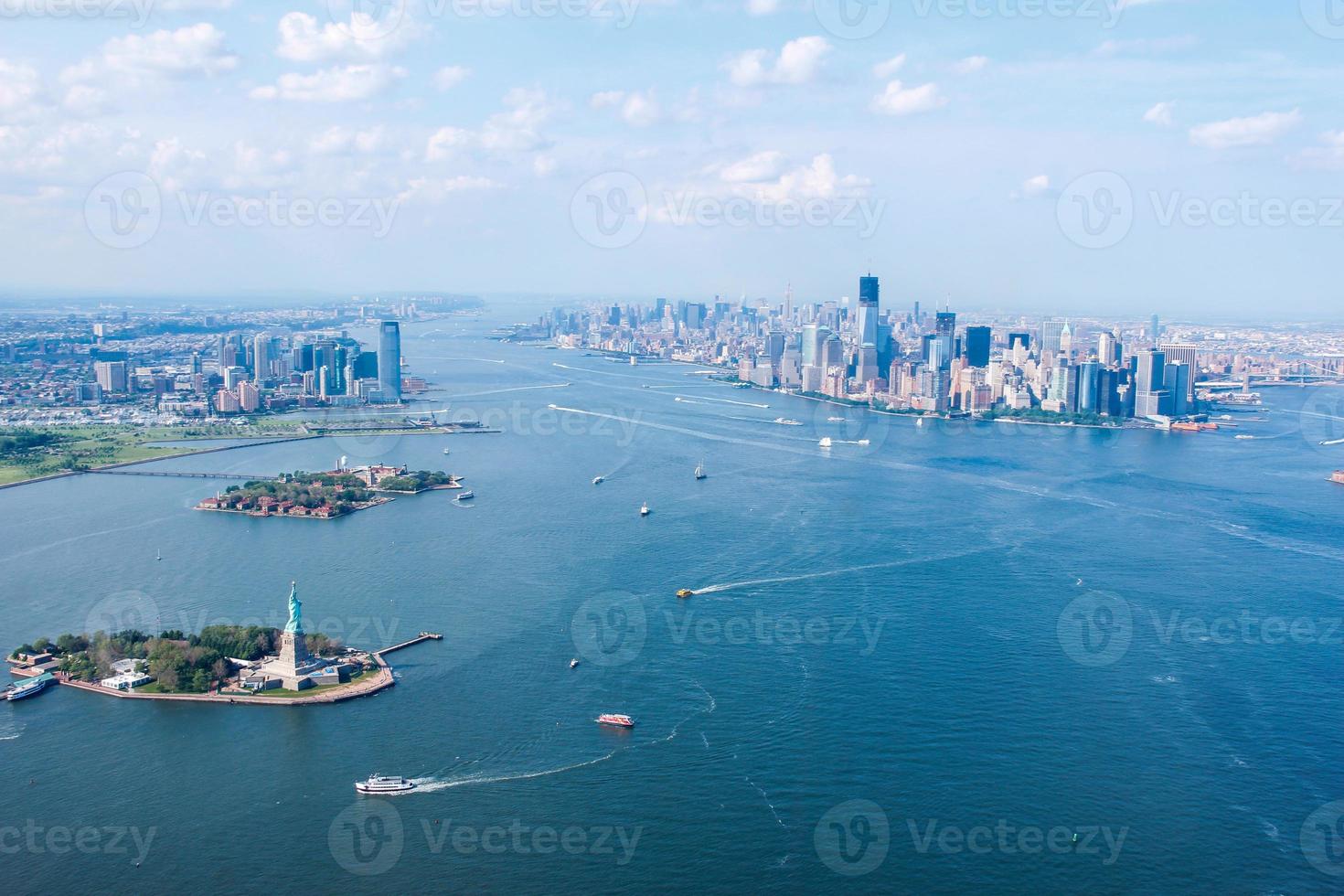 New York City Sky View, Liberty & Ellis Island & Jersey City foto