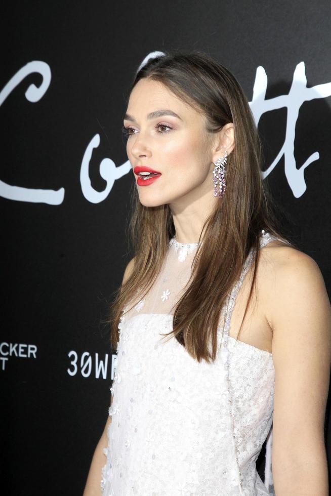 los angeles 14 sep - keira knightley bij de speciale vertoning van colette in het samuel goldwyn theater op 14 september 2018 in beverly hills, ca foto