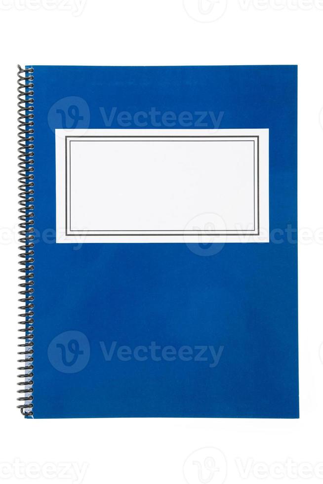 blauw schoolboek foto