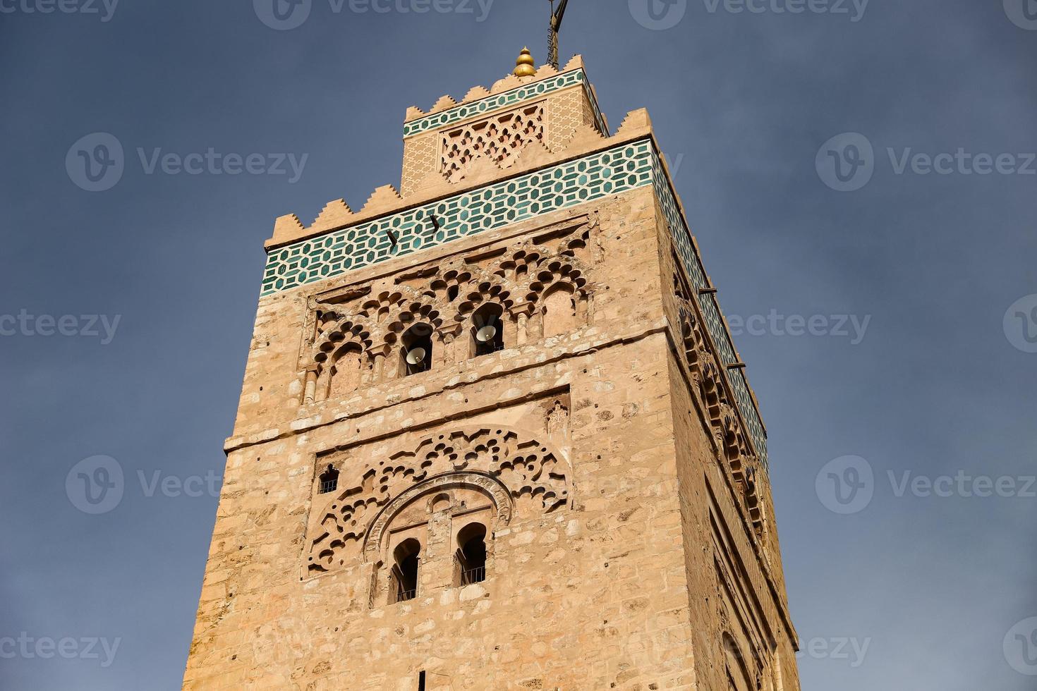 kutubiyya moskee in marrakesh, marokko foto