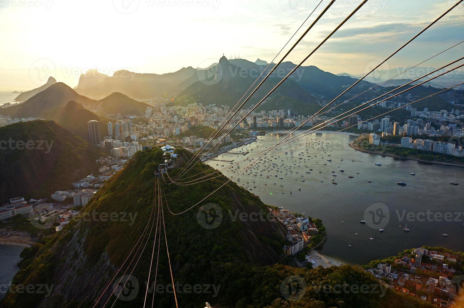 Rio de Janeiro bij zonsondergang foto