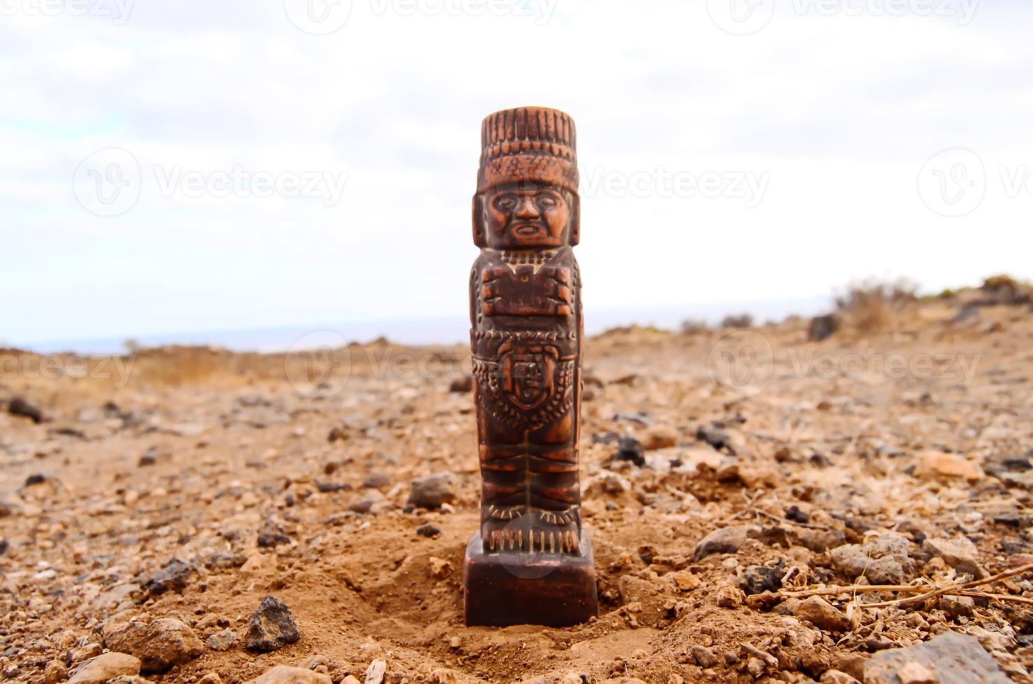 oude Maya-standbeeld foto