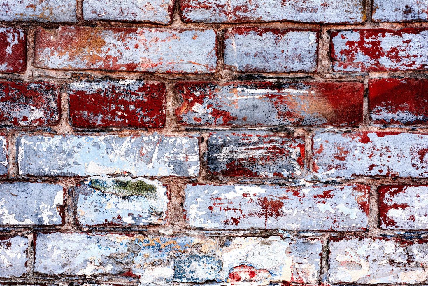 textuur van een bakstenen muur met scheuren en krassen die als achtergrond kunnen worden gebruikt foto