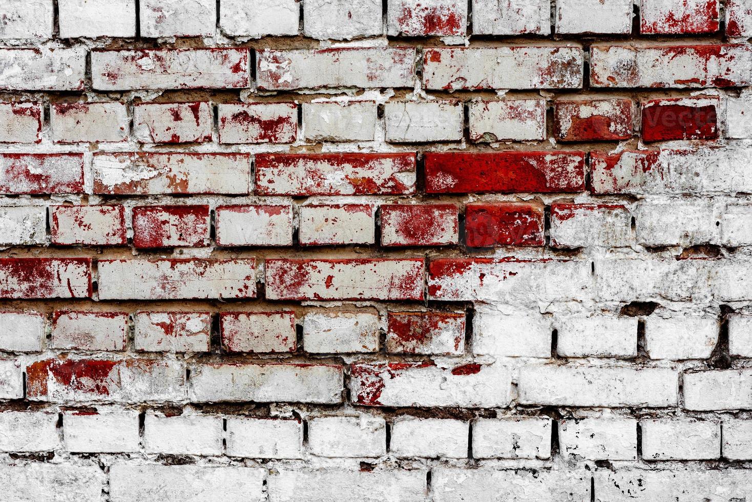 textuur van een bakstenen muur met scheuren en krassen die als achtergrond kunnen worden gebruikt foto