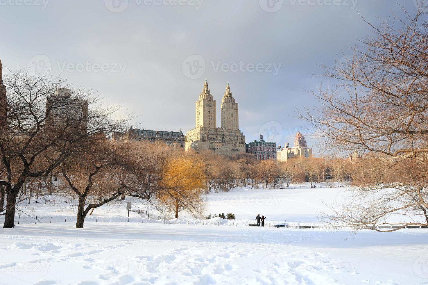 het centrale park van New York City Manhattan in de winter foto