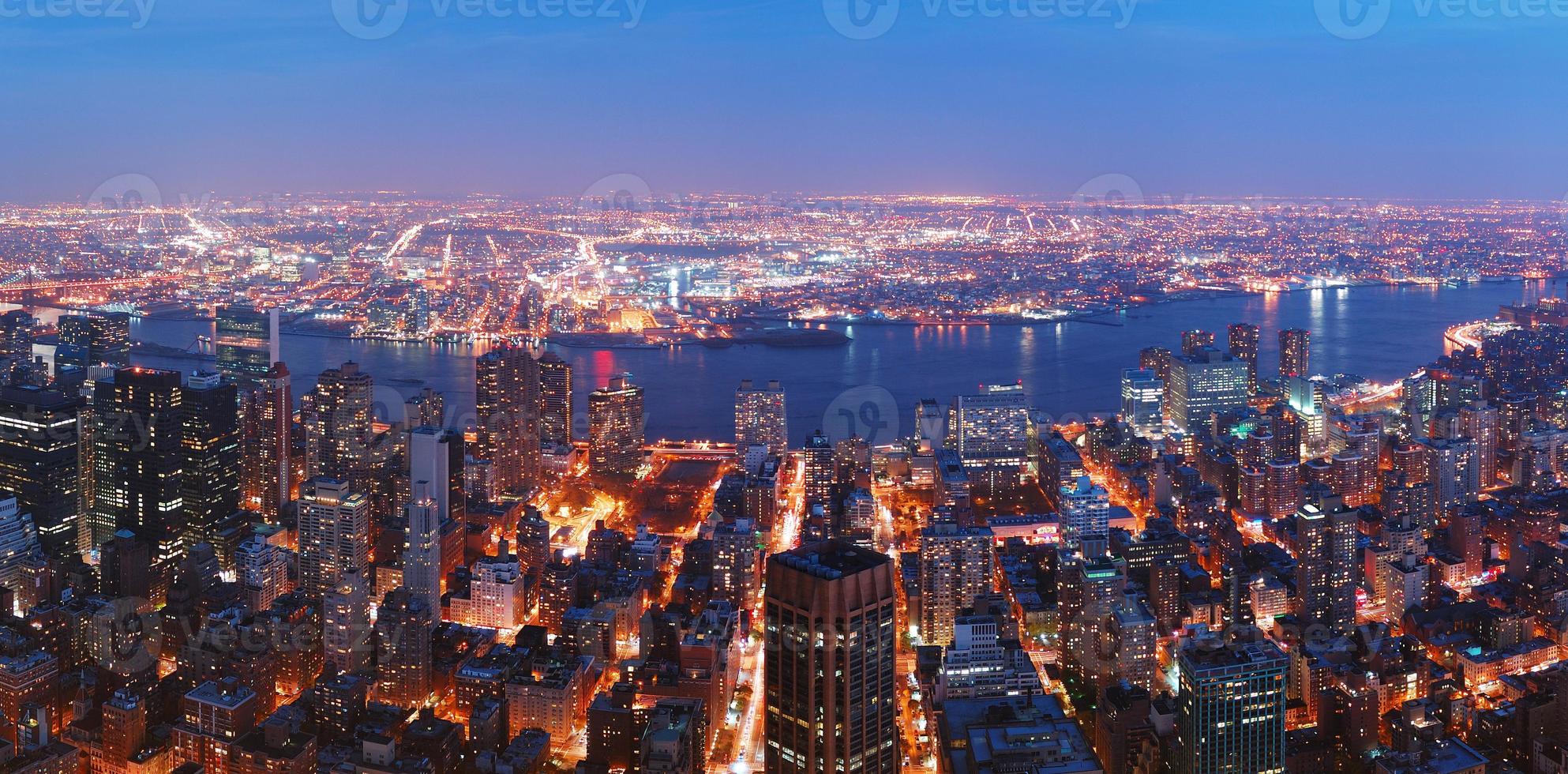 new york city manhattan luchtfoto met brooklyn foto