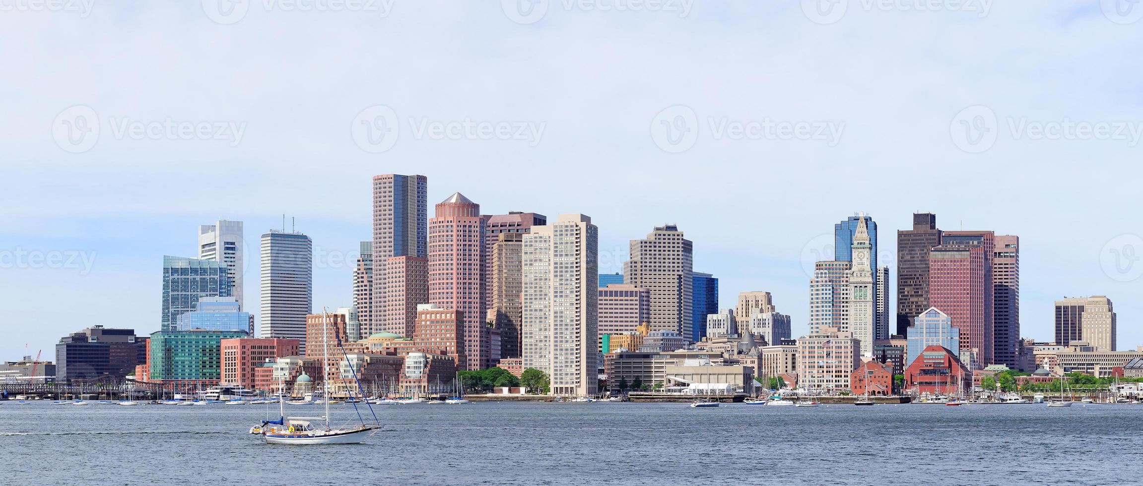 skyline van het centrum van boston foto