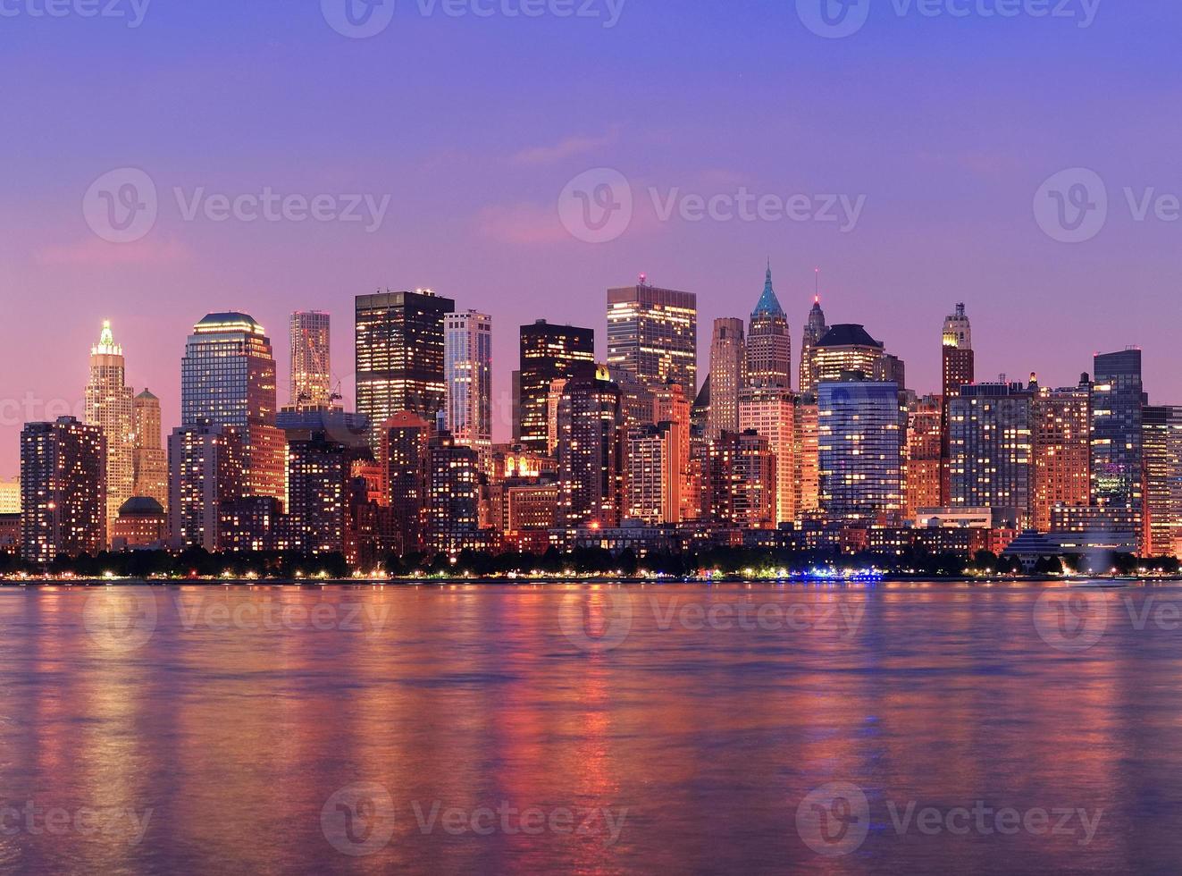 New York City Manhattan schemering panorama foto