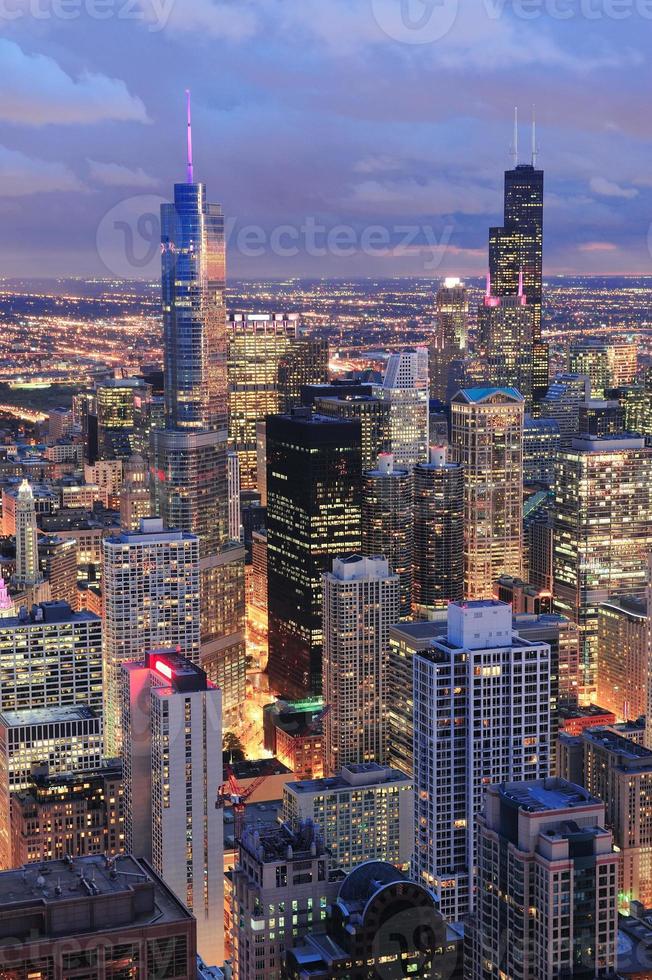 chicago skyline panorama luchtfoto foto