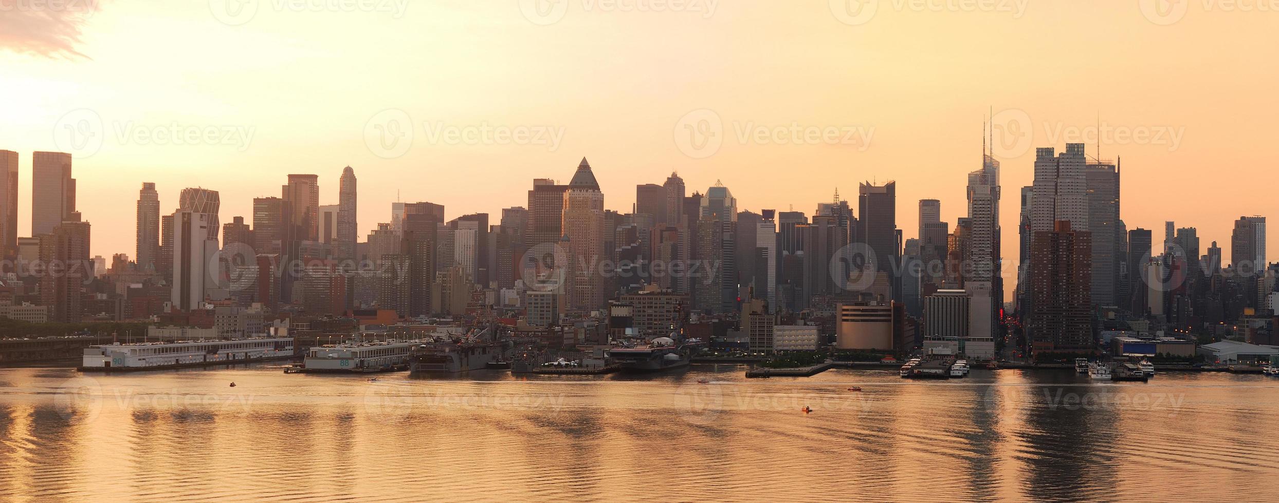 stedelijke skyline van de stad panorama, new york city foto
