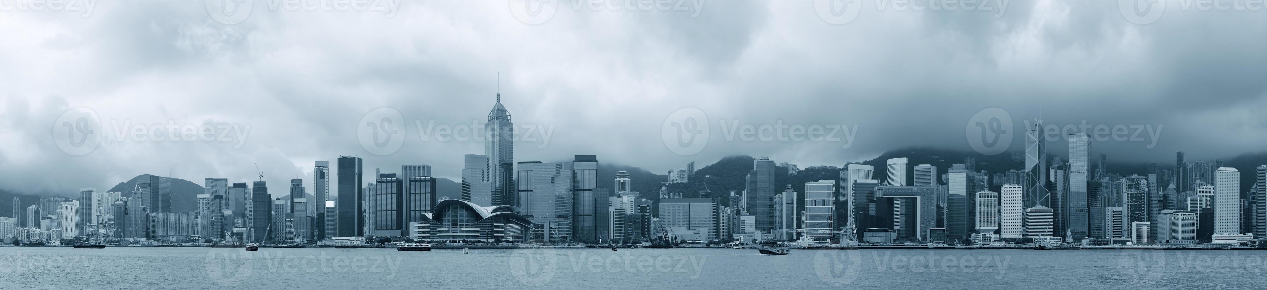 Hongkong in zwart-wit foto