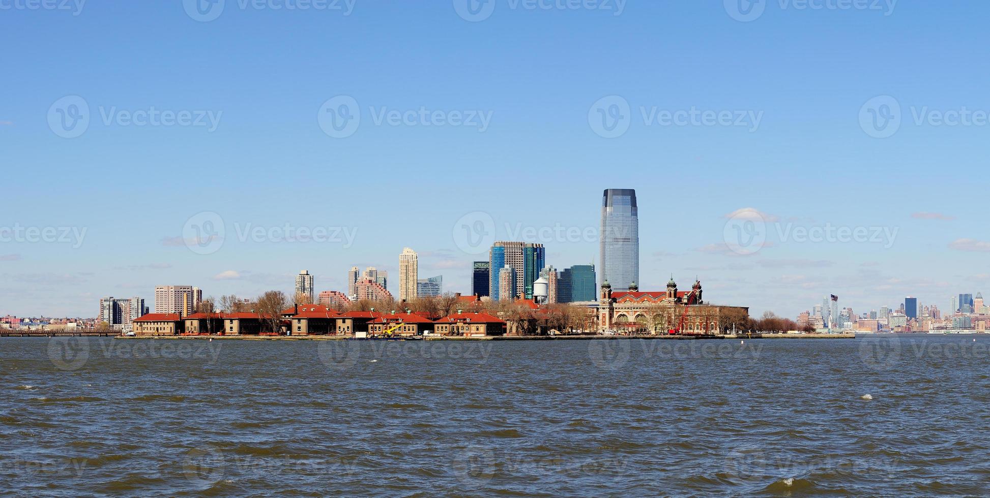 new jersey skyline van new york city manhattan downtown foto