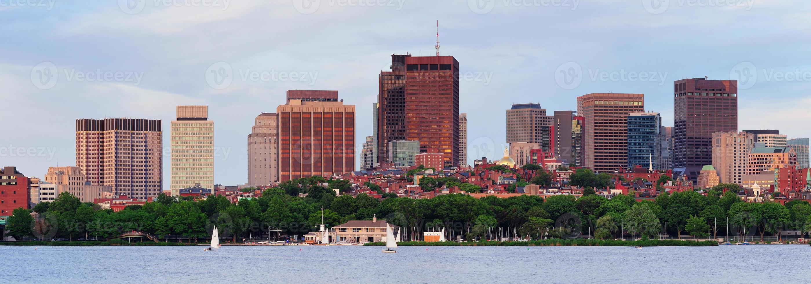 uitzicht op de boston rivier foto