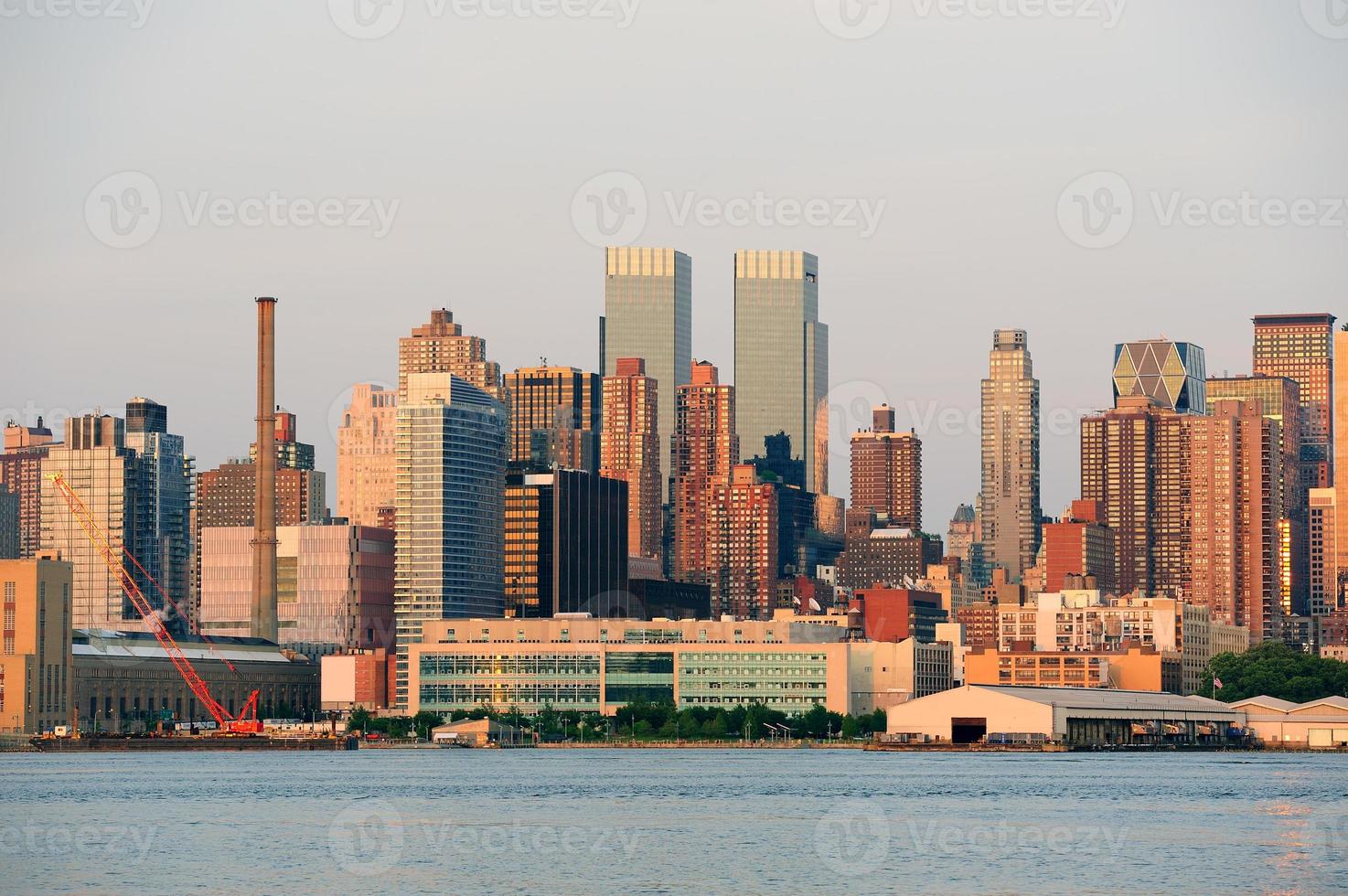 stedelijke skyline van new york city manhattan foto