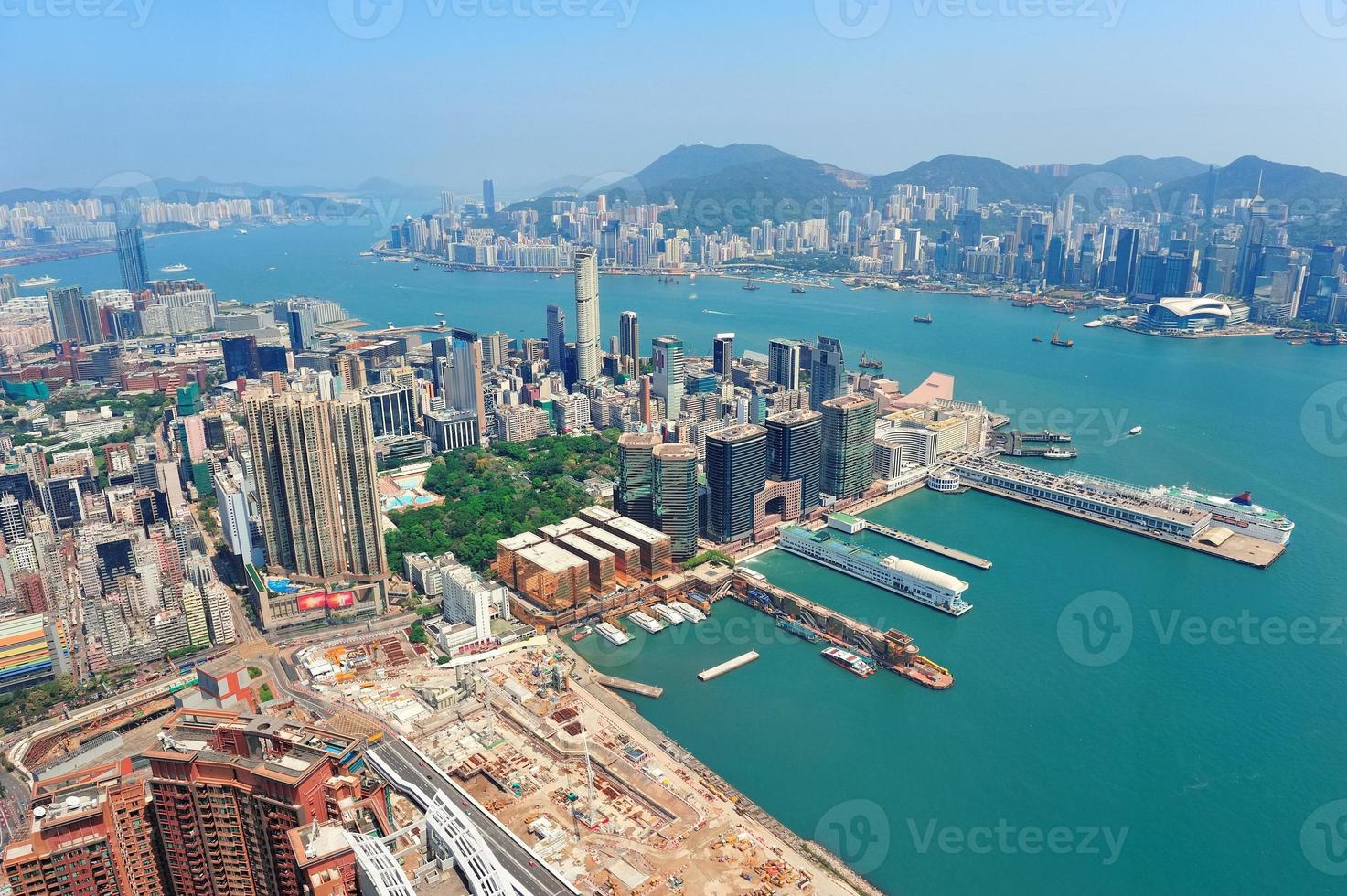 Luchtfoto van hong kong foto