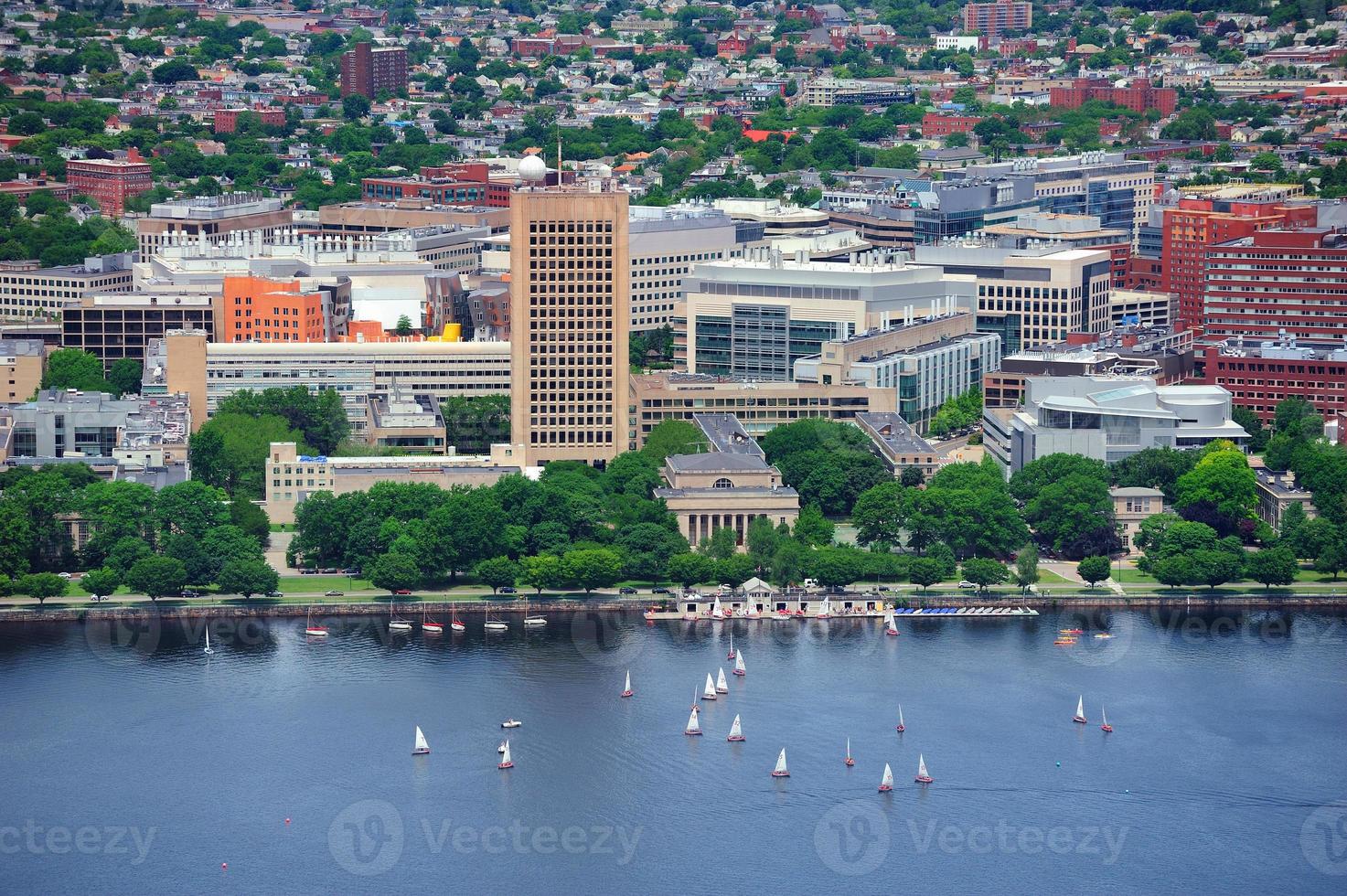 luchtfoto van de stad Boston foto