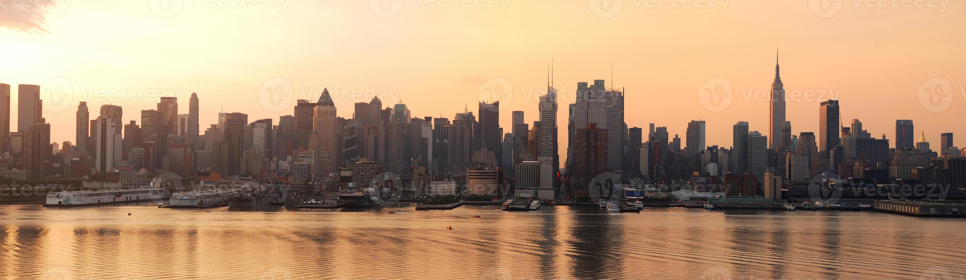 New York City zonsopgang panorama foto