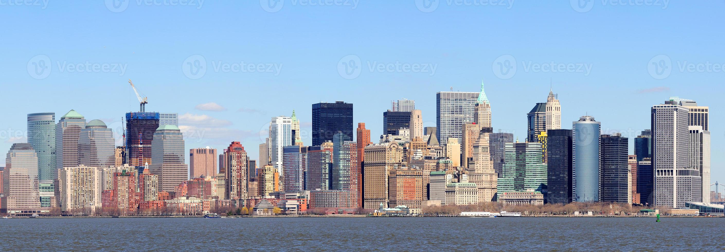 de skyline van de stad van new york foto