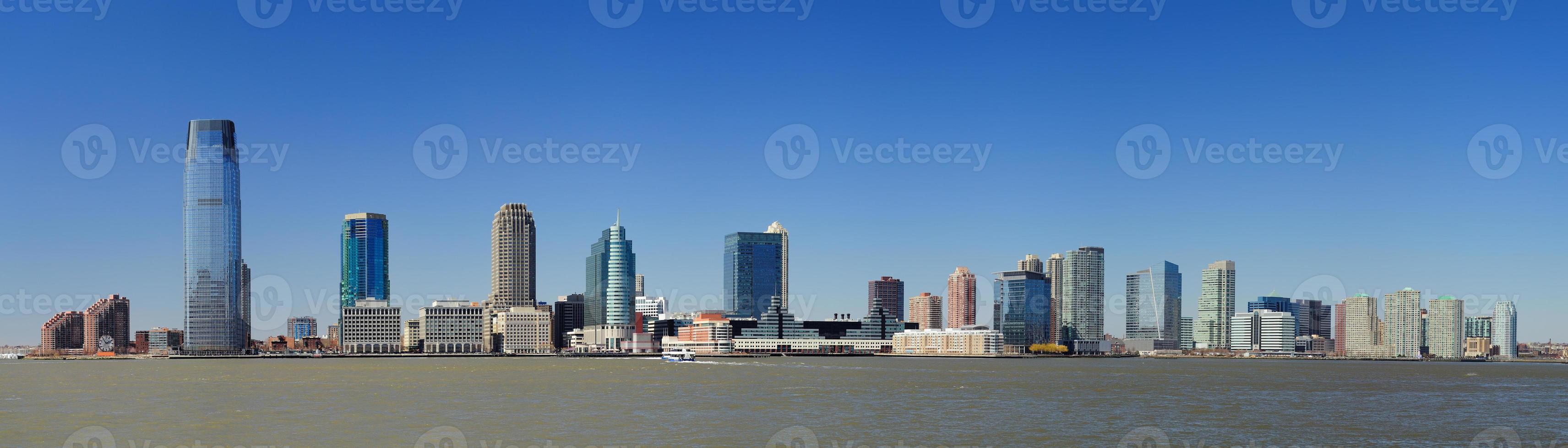 new jersey skyline van new york city manhattan downtown foto