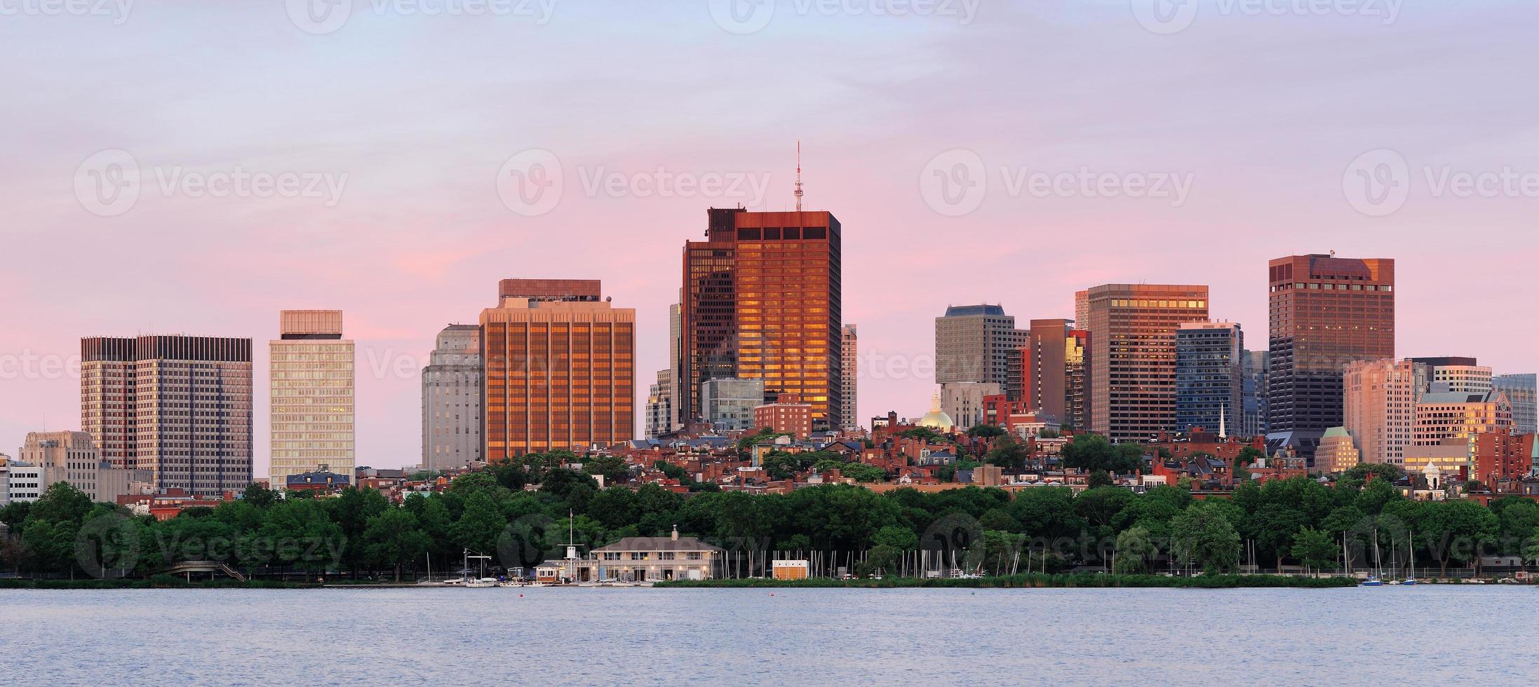 boston nacht uitzicht foto