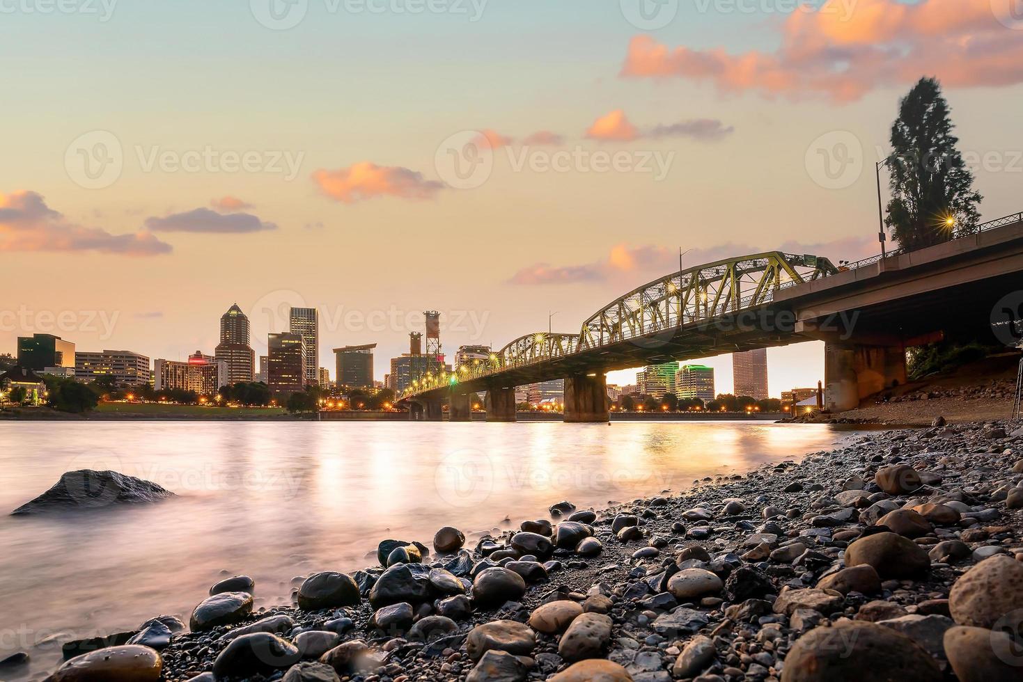 Portland City Downtown skyline stadsgezicht van Oregon, in de V.S foto