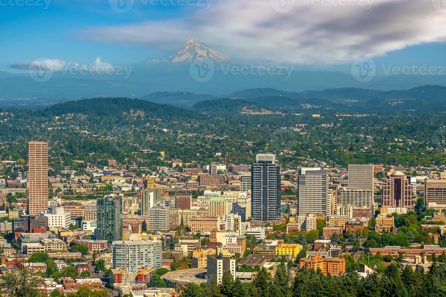 Portland City Downtown skyline stadsgezicht van Oregon, in de V.S foto