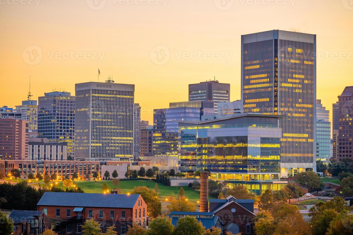 richmond binnenstad skyline stadsgezicht in virginia, usa foto