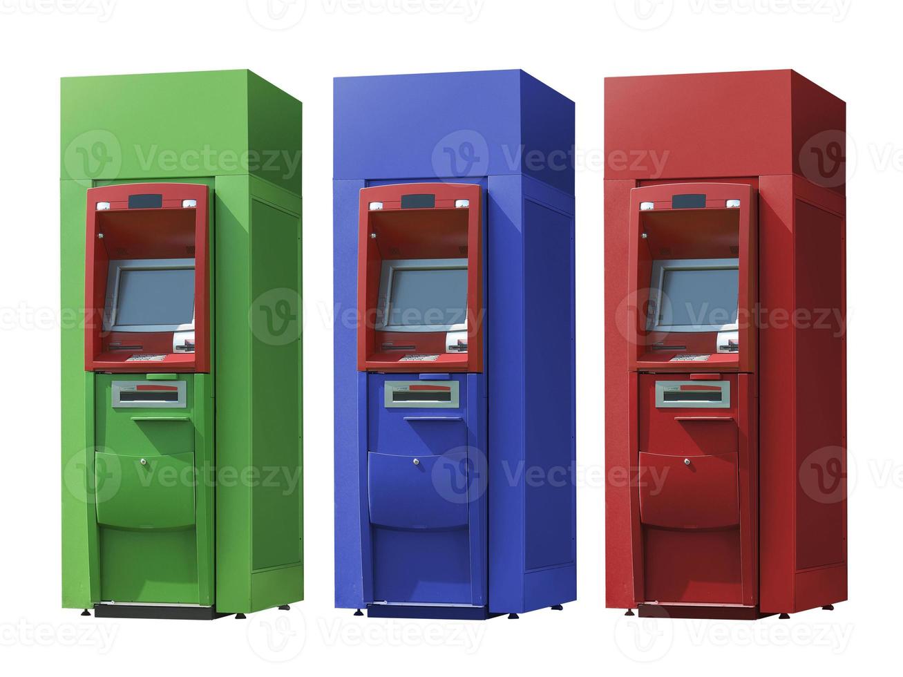 ATM bank geldautomaat geïsoleerd op achtergrond foto